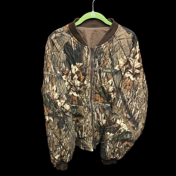 Game Hide Camouflage Men’s Reversible Hunting Jacket Size M Style 703 Zip Up - Picture 1 of 10